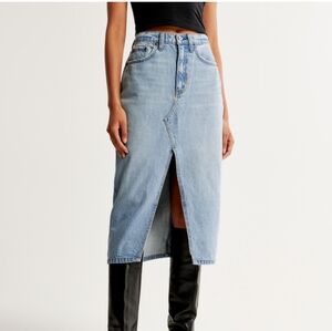 Abercrombie Denim Midi Skirt